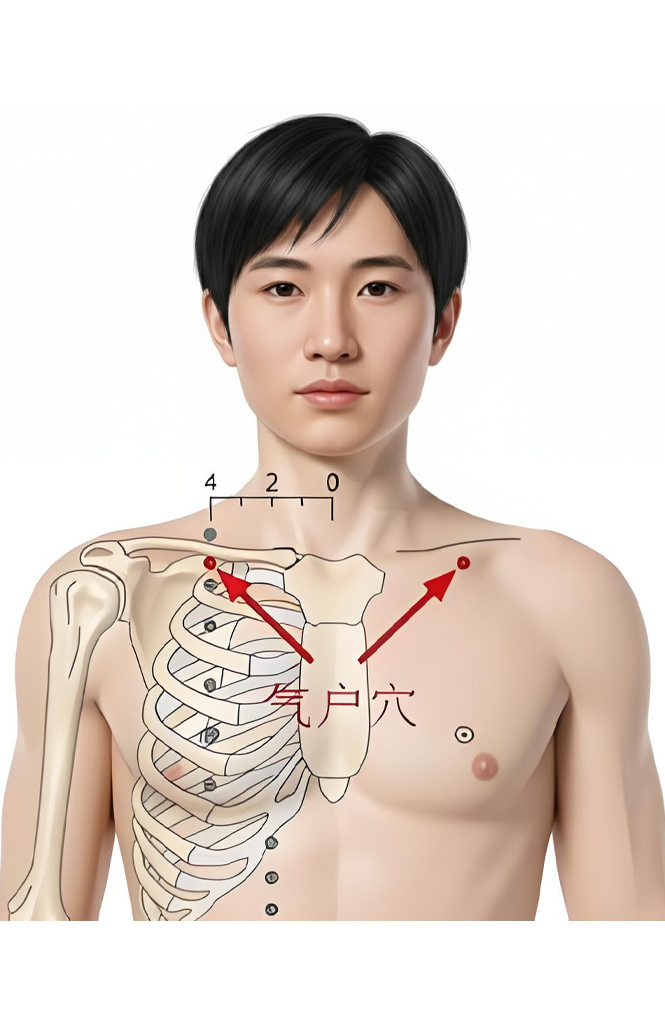 气户穴 /  ST-13 / Qihu / Qi Door / Gate of Qi