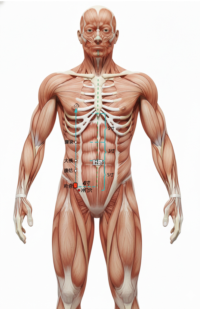 府舍穴 / SP-13 / fushe / Abode of the Fu / 足太阴脾经 郄穴 / Xi-Cleft Point