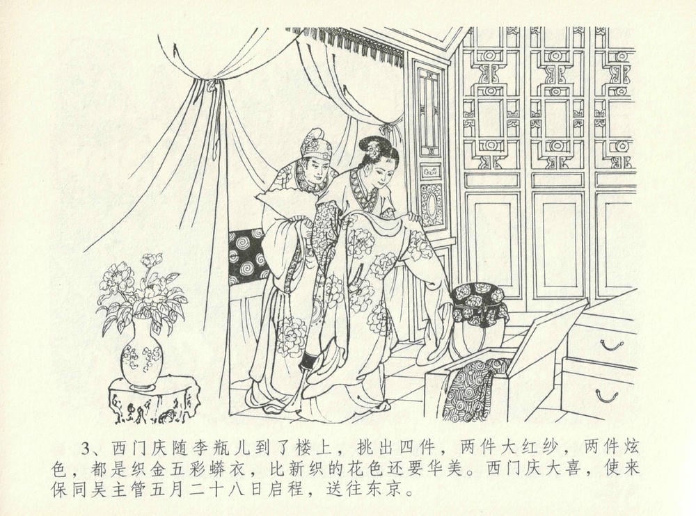 《《金瓶梅全传 ▪ 醉闹葡萄架》12 兰陵笑笑声 中国文苑出版社》连环画第6页