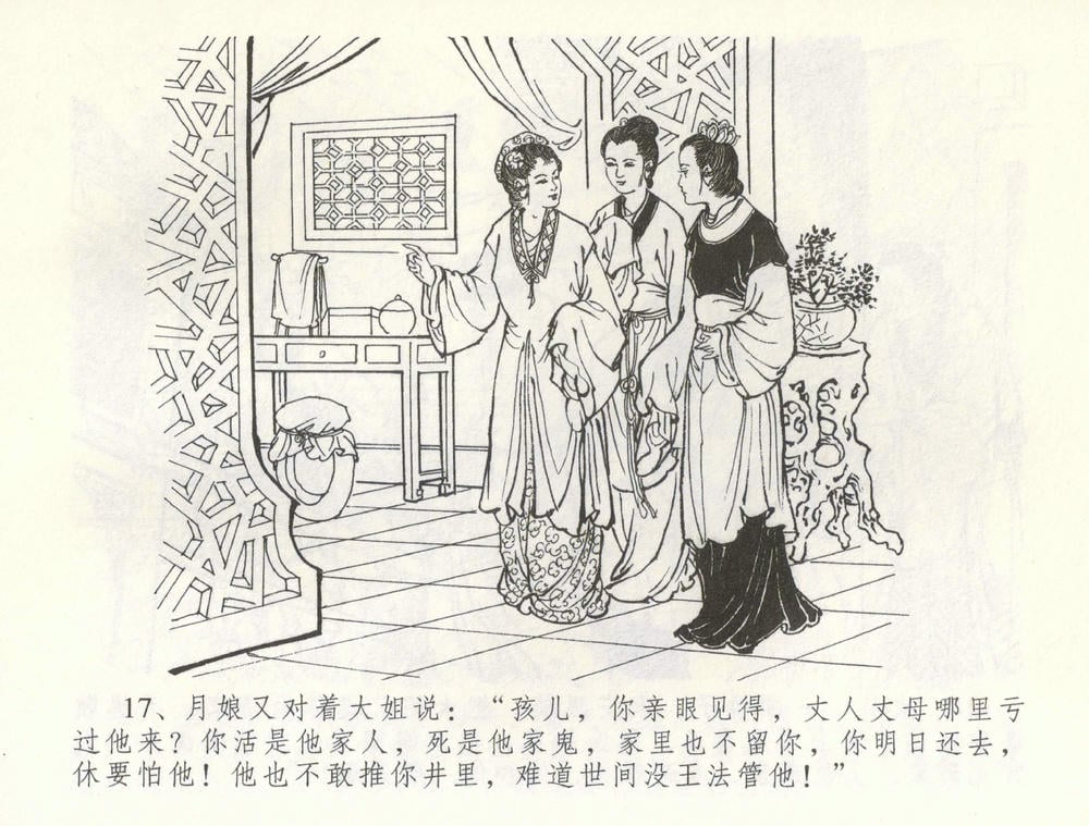 《《金瓶梅全传 ▪ 寡妇上新坟》54 兰陵笑笑声 中国文苑出版社》连环画第19页