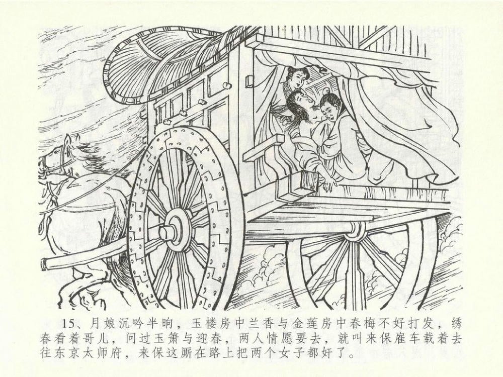 《《金瓶梅全传 ▪ 含恨泄幽情》50 兰陵笑笑声 中国文苑出版社》连环画第18页