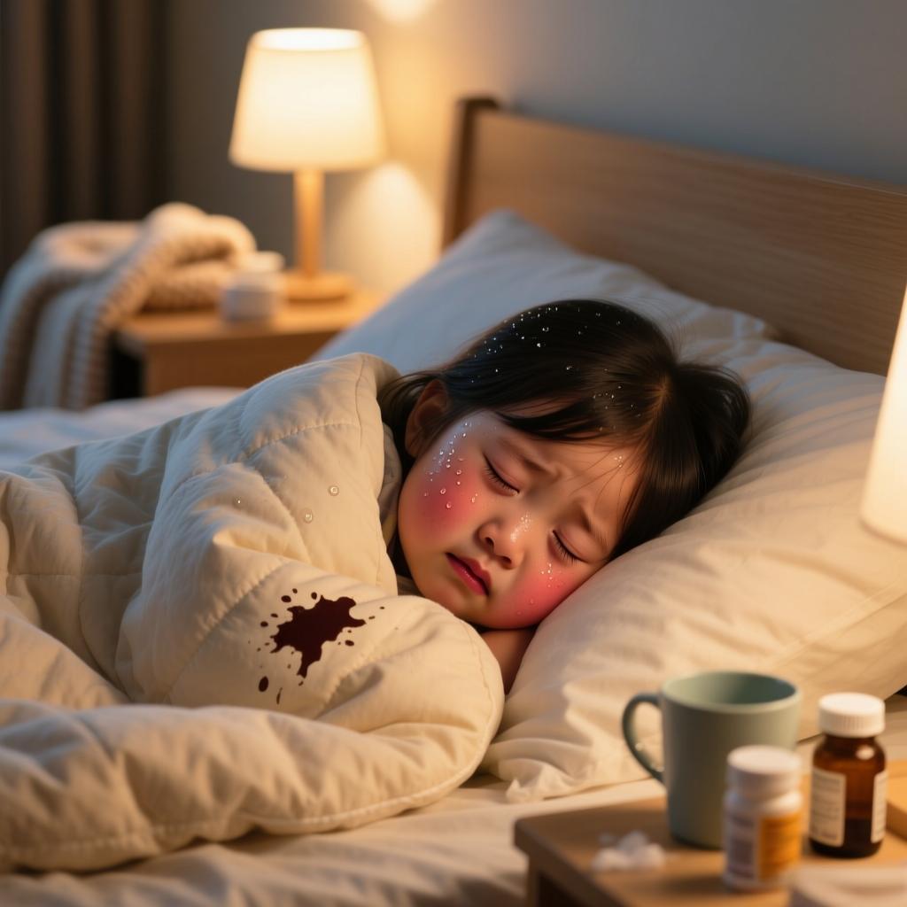 汗水出,感冒发烧都不见